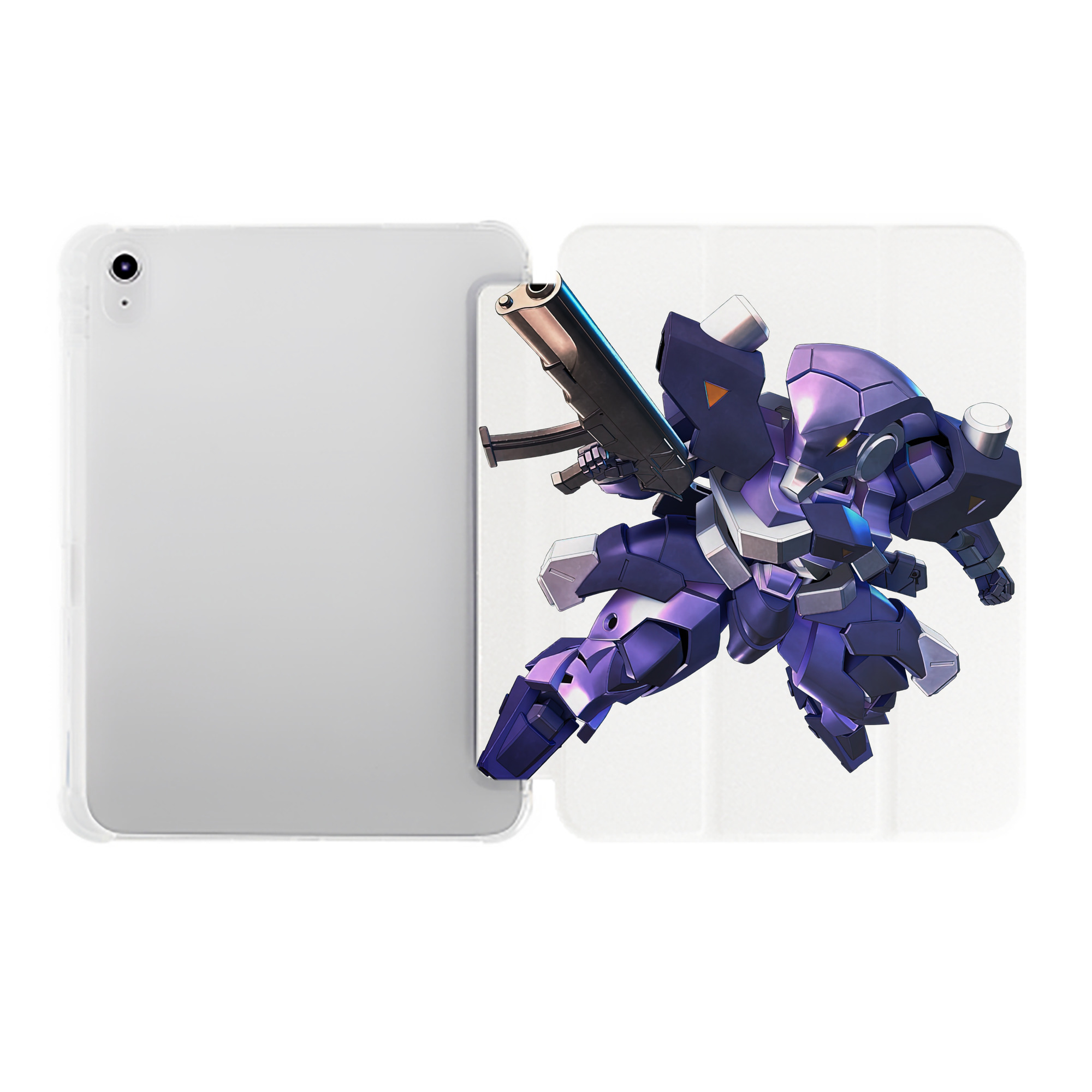 （画像用） 機動戦士ガンダム Mobile Suit Gundam IPad ケース ペン収納付き 三つ折りスタンド PUレザー×シリコン 対応機種9.5/10.5/10.9インチ
